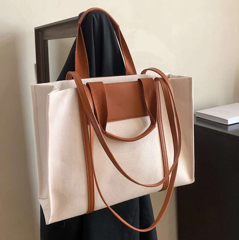 Casual Canvas Large Capacity Women Handbags Designer Brand Female Shoulder Crossbody Bags Big Totes Shopper Bag Purse