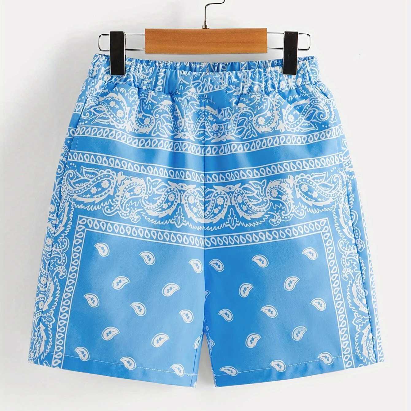 Boys and girls casual breathable shorts cool and comfortable fashionable shorts with summer printed patterns X2504101