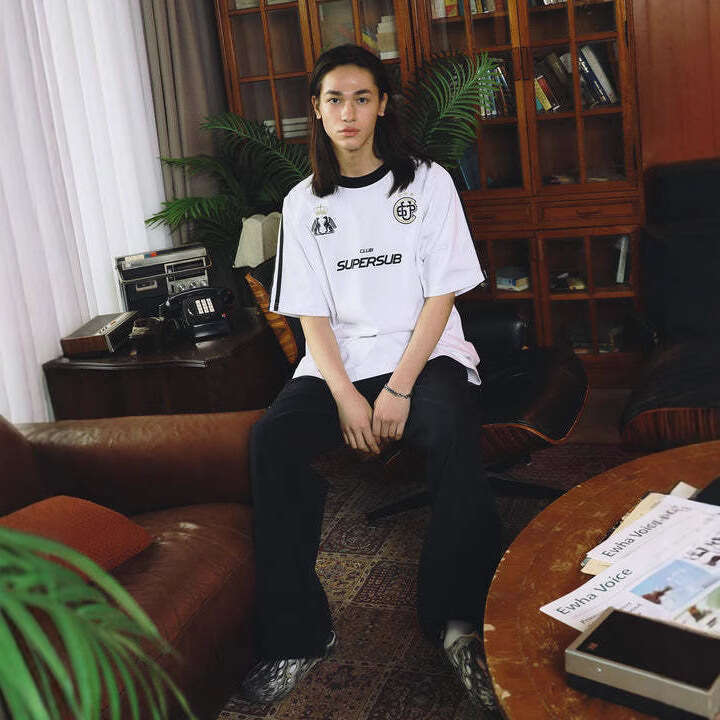 Summer personalized design niche round neck American badge T-shirt Leehan Jin Tong style short sleeved top