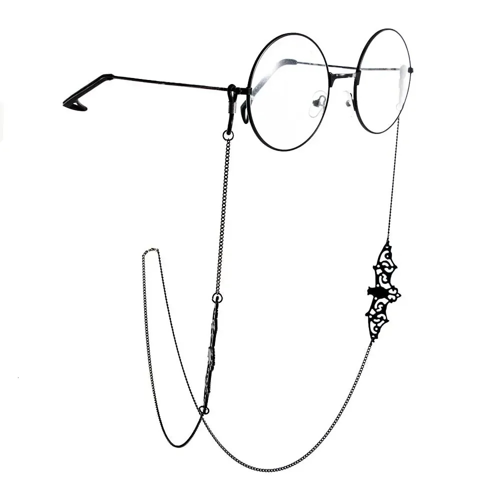 75CM Retro Hollow Black Bat Metal Glasses Chain Sunglasses Reading Face Mask Tether Anti Loss 250410