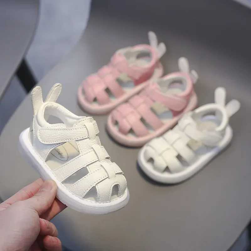 Baby girl genuine leather sandals boys summer shoes baby toddler shoes anti slip soft sole childrens casual beach sandals Z250410