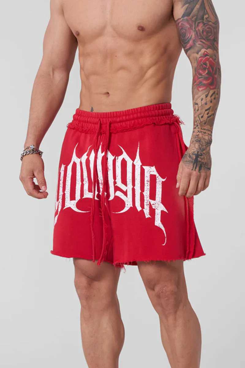 New American fitness shorts for running training summer casual loop five point cotton shorts X250410