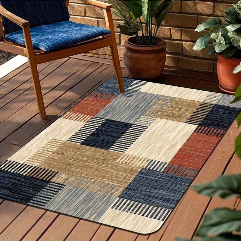 VIKAMA Flannel Plaid Carpet Soft Doormat Welcome Mat Outdoor Carpet Large Area RugRug For Bedroom Carpet For Live Room Home Deco Y251110