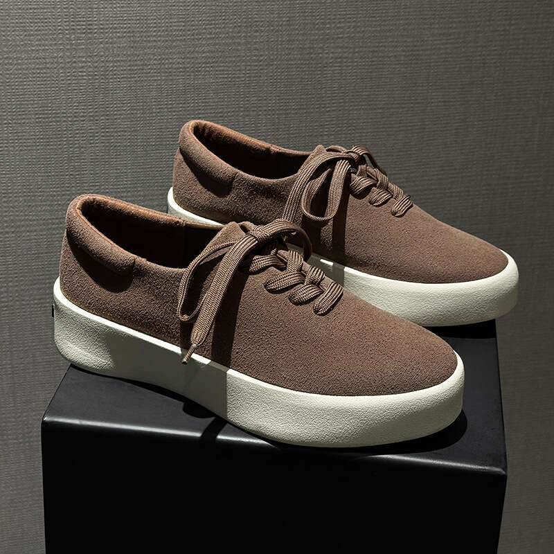 Celebrity Same Season 8 101 Brown American Casual Simple Style Suede High-End Sneakers for Men X506