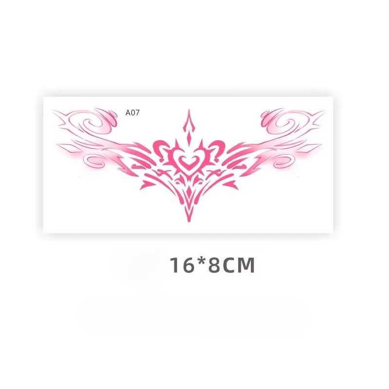 10 Pink Fairy Totem Tattoo Stickers Set Waterproof Fake Tattoo Sexy Art Temporary Tattoo Abdominal Tattoo Stickers W250410