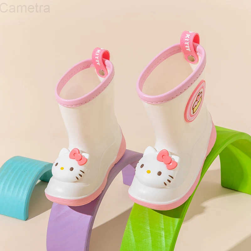 Sanrio HelloKitty Kids Rainboots - Waterproof Rain Boots For Boys And Girls Ideal For Rainy Days Water Play H251110