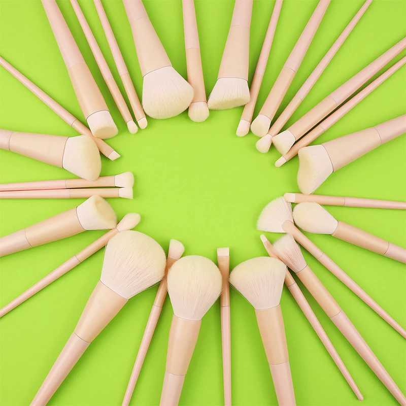 1/28PCS Pink Wooden Handle Makeup Brushes Eye And Face Tools Full Set Of Makeup Brushes For WomenProfessional Beauty Tool Set L251110