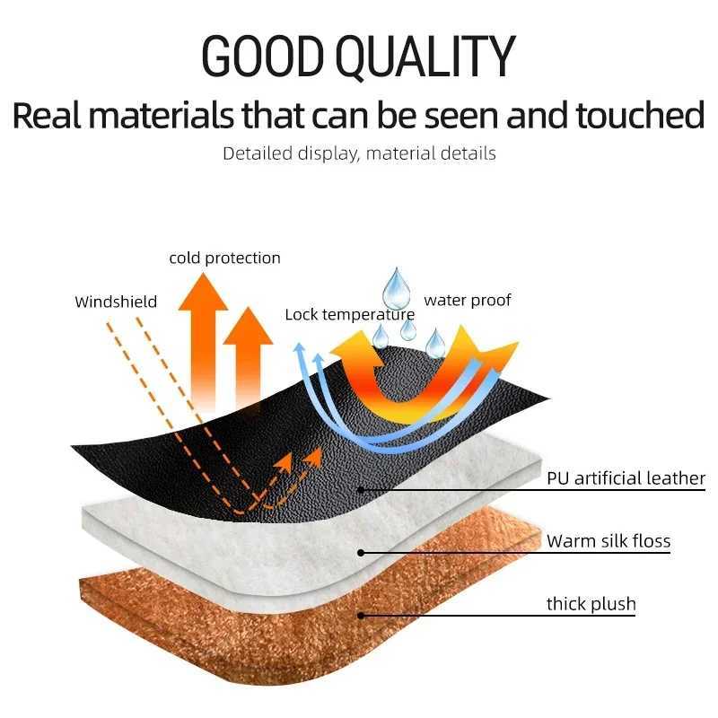 Motorcycle Handlebar Muffs Hand Protector Winter Windproof Waterproof Thickened Warm Thermal Mobile Handle Bar Cover Gloves S25118