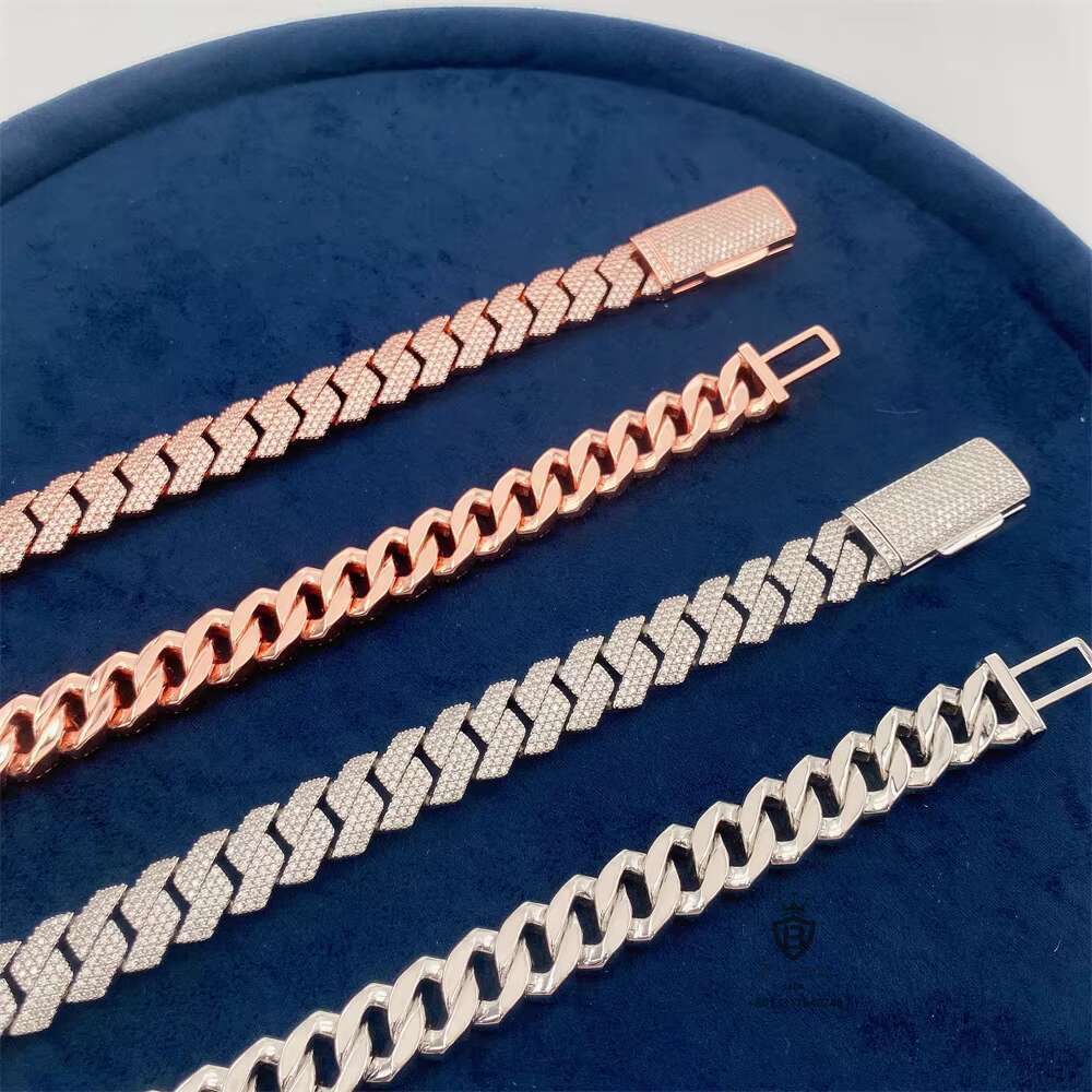Luxury 15mm Cuban Link Chain S925 Fine Jewelry VVS Moissanite Diamond Necklace with Hip Hop Style From Miami