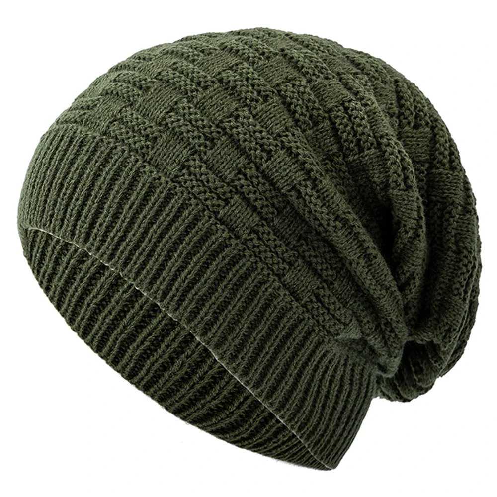 Unisex Slouchy Winter Hat Long Size Knitted Hat Casual Beanies For Men Women Solid Bonnet CapXJ251110