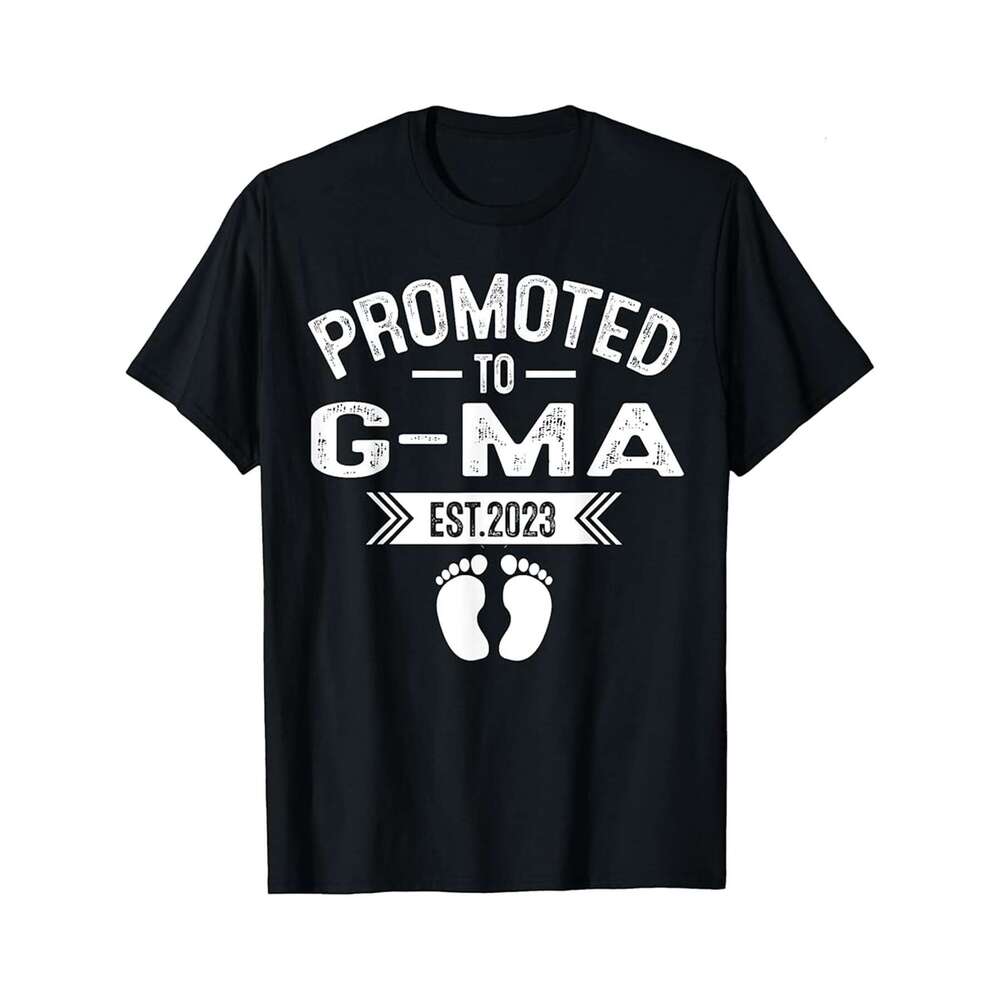 Designer T shirt Promoted to G-Ma Est 2023 Grandma Mom Men - 220g T shits