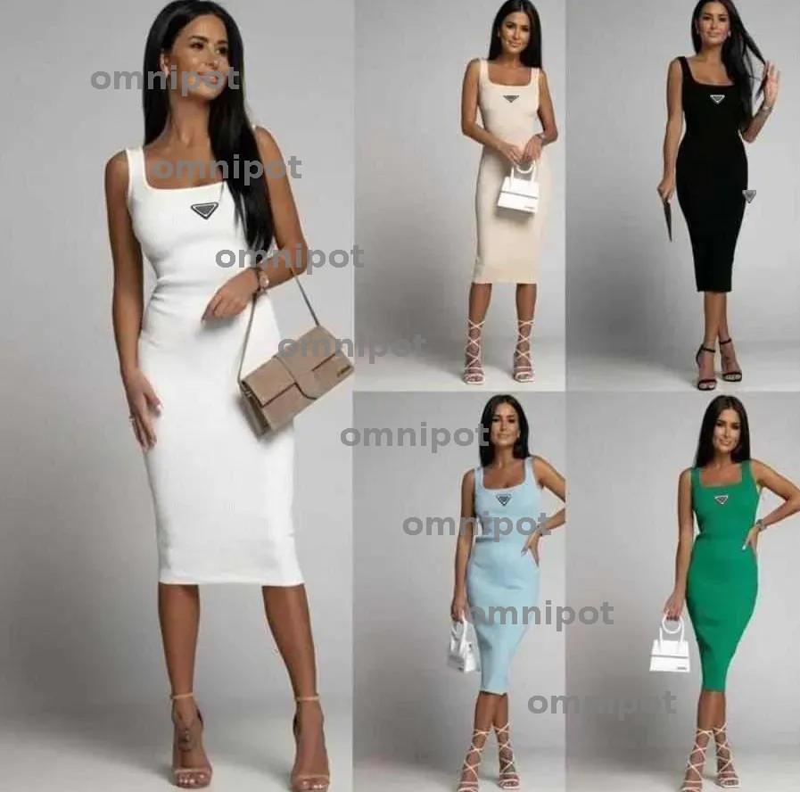 outwears summer dress 2025 womens casual dresses sleeveless printed designer pradats pradalies vest tops short tanks classic flat skirts woman slim csg24082110 12