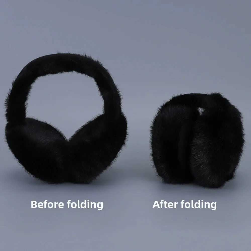 Suede plush earmuffs for women in winter with plush insulation for cycling providing warmth and antifreeze for the ears W251110