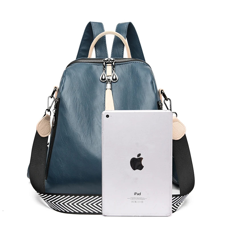 Fashion Backpack Female Soft leather Rucksack Women Shoulder Bag Ladies Travel Back Pack Large Capacity Dayback Bookbag for Girl 250407
