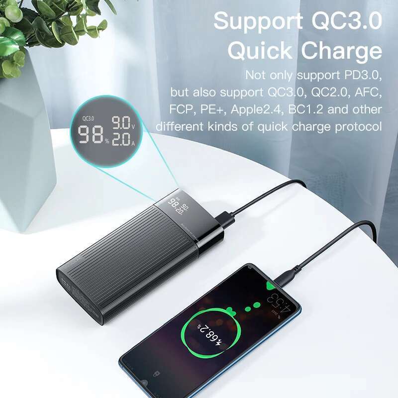 Power Bank 20000mAh QC PD 3.0 PoverBank Fast Charging PowerBank 20000 mAh USB External Battery Charger