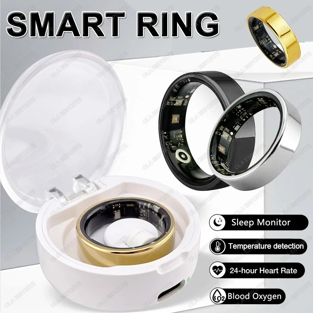 Suitable for Xiaomi smart rings men and women temperature heart rate blood oxygen monitors IP67 3ATM waterproof multi sport mode 250410