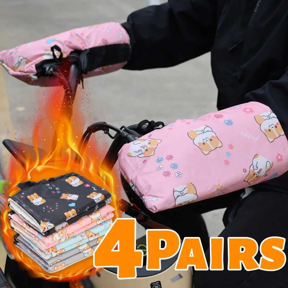 Motorcycle Handlebar Muffs Outdoor Cycling Thermal Gloves Winter Protection Scooter Electric Bicycle Windproof Warm Handle Cover S25118