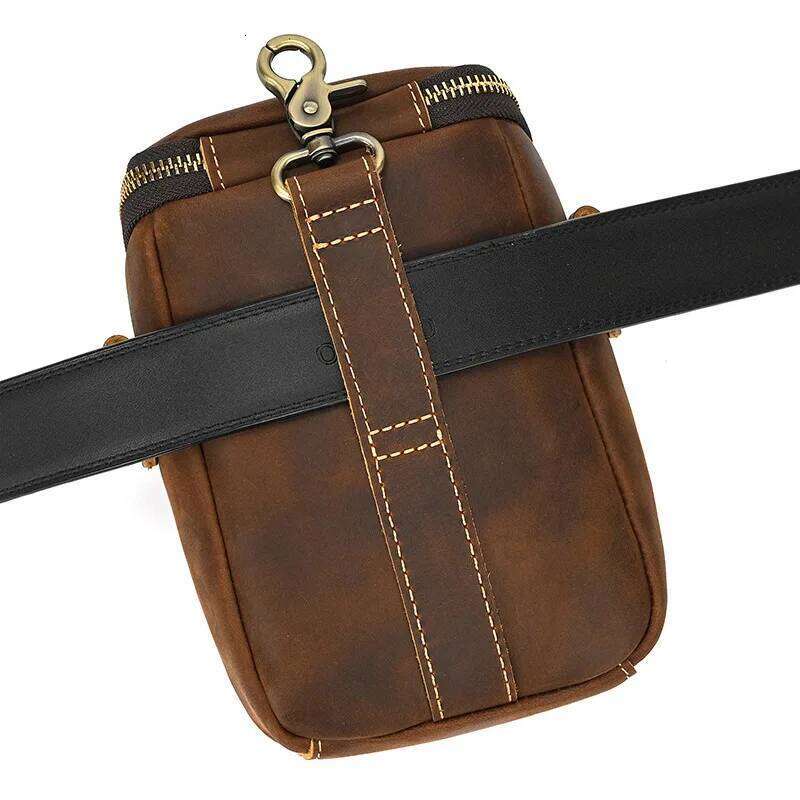 Designer Bags Designer Bags Vintage Leather Pack Men & Women Shoulder Fashion Multi-Pockets Waist Belt Bag For Travel Sports Hiking Cycling Running Ho