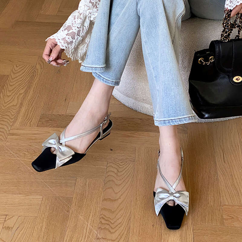 Woman Sandals Low Heeled French Toe Cap Sandals For Women In The Spring Of Paired Skirts And Women S Shoes Featuring A Niche Design With Thick Heels