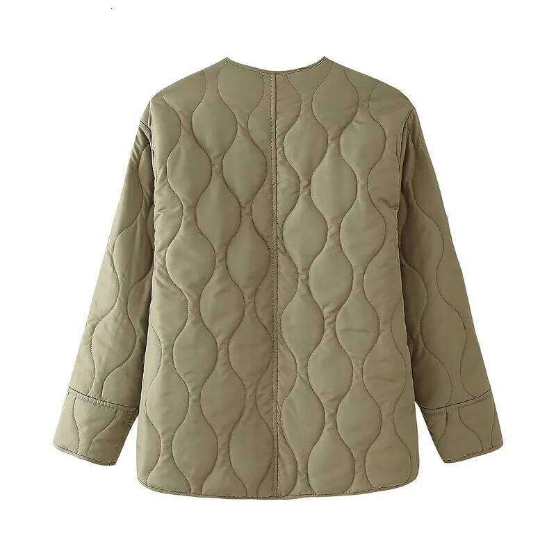 Quilted Parkas Long Sleeve Padded Coat Warm Winter Woman Coats Casual Demi-Season Jacket For Women