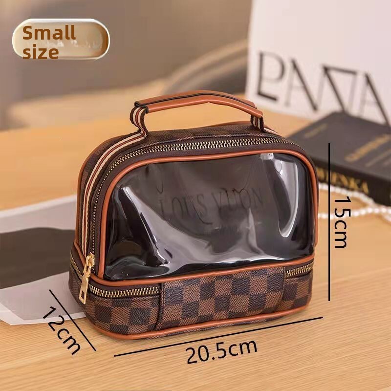 Retro cosmetic bag wet and dry separation waterproof large capacity portable out-and-out toiletry bag cosmetics storage bag for Women