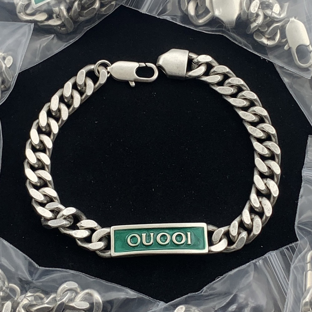 Chunky Chains Crystal Bracelets High Quality Bangle Men Women's Copper Material Animal Pendant Lovers Gift Wristband Cuff Chain Correct Letter Designer Jewelry