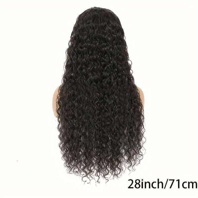 4X4 Transparent Frontal With Baby Pre Plucked 180% Density For Brazilian Jerry Curly Lace Front Wigs Human Hair Natural Color