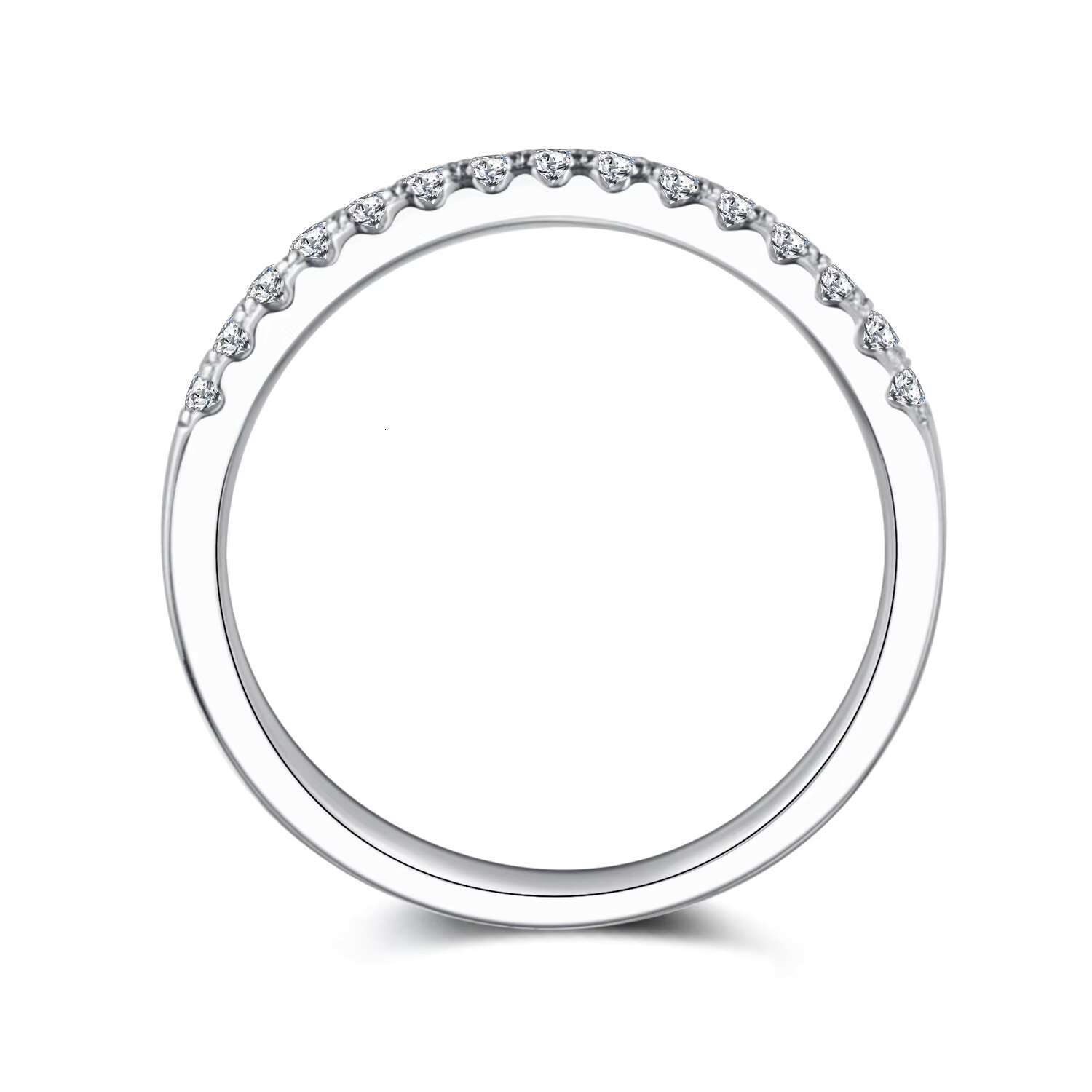 Custom Simple Style Discount Price Sliver 925 Jewelry Diamond Moissanite Eternity Ring for Women Gift