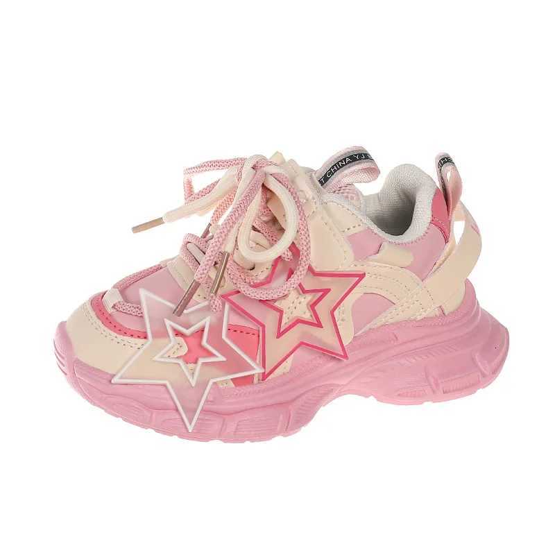 Star Shape Decos Slish Children Casual Sneaker Comfortable Non-slip Jogging Shoes Child Chunky Sneakers for Girls Kids H02019 W251110