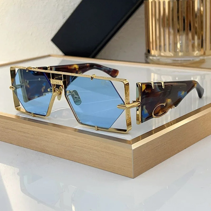 004 Grand Plaza y Sunglasses Mens Metal Acetate Fashion n Hexagon Womens High Street Outdoor UV400 with Shell 250410