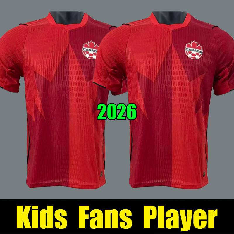 2026 World Cup Canada Soccer Jerseys national team 26 27 DAVIES J.DAVID LARIN UGBO CAVALLINI MILLAR EUSTAQUIO FRASER football shirt home player version RED uniform