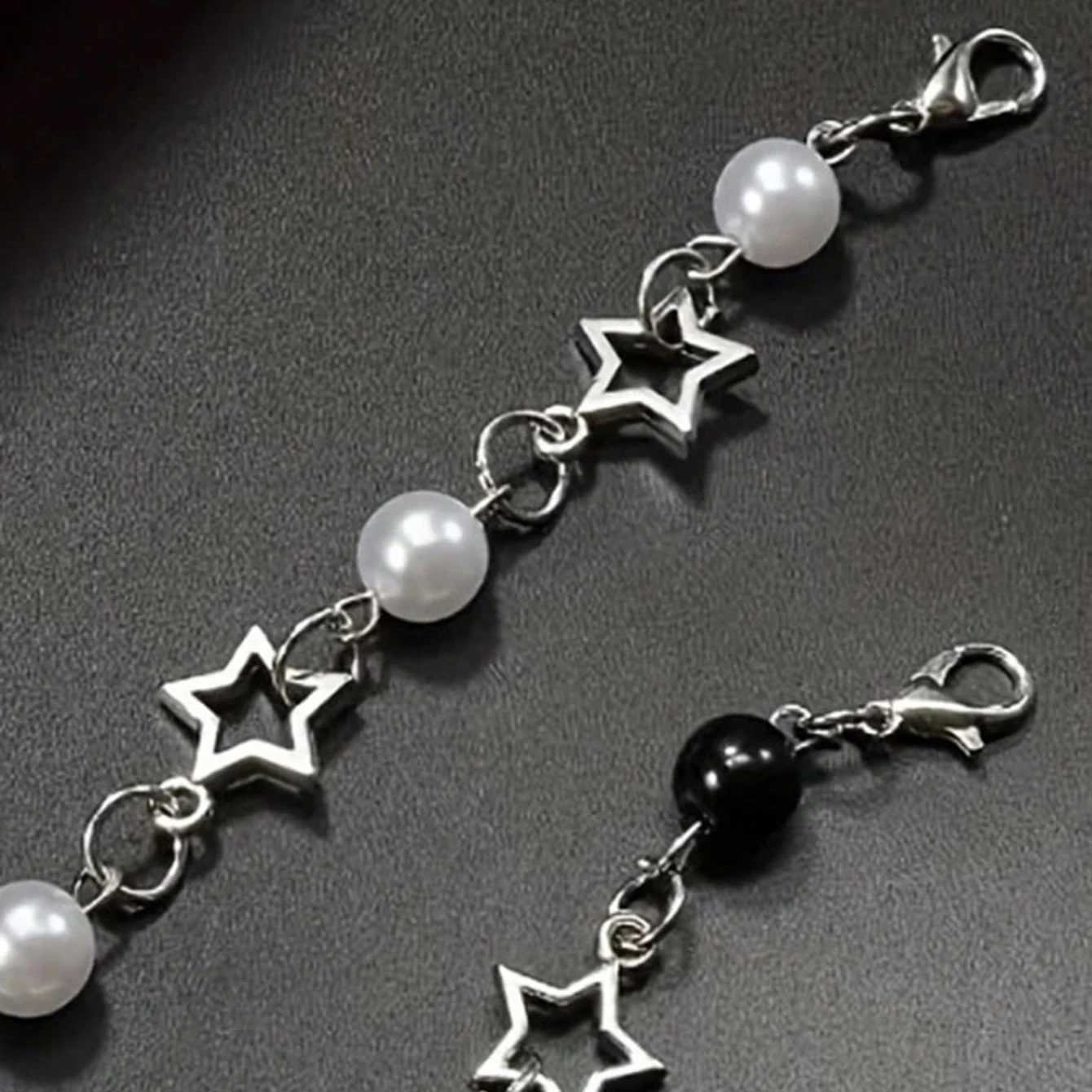 2-Piece Y2K Pearl Star Bracelet Set Suitable as a Mens Holiday Gift or Daily Wear BraceletT251110