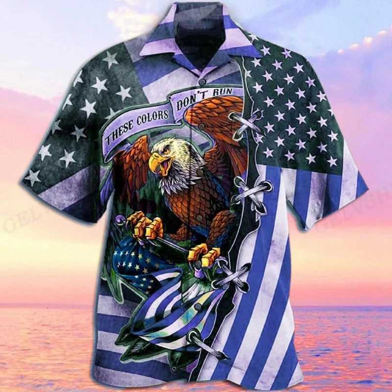 Mens casual shirt parrot 3D printed mens fashionable Hawaiian beach shirt short sleeved shirt vocal lapel for boys X250410