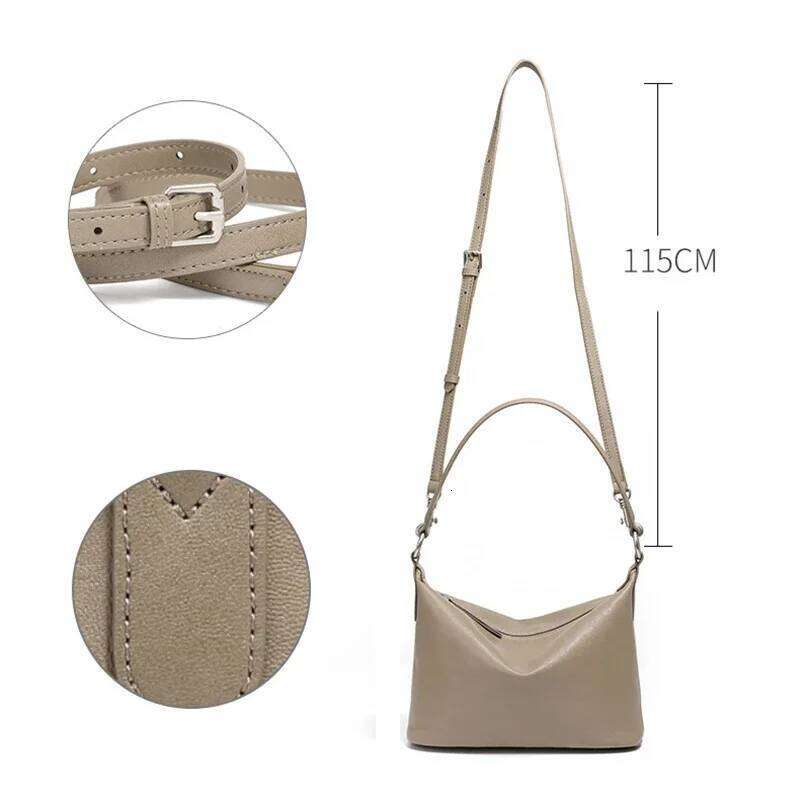 Top Layer Vegetable Tanned Leather Armpit Retro Classic Shoulder Crossbody Hobo Women's Versatile Ladies Side Bag Suotong1110