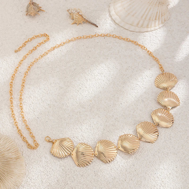 Summer Scalp Shape Pendant Waist Chain Female Sexy Bikini Belt Belly Beach Body Jewelry Fashion 250410
