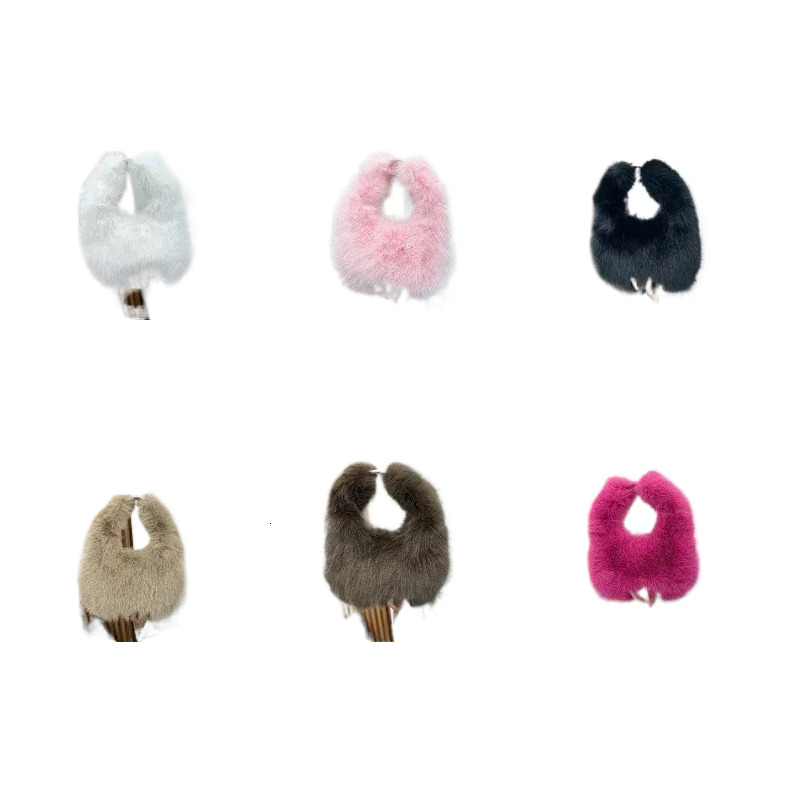 New Free Shipping Designer Bag Cute And Soft Plush Homeless Candy Colored Cross Body Winter Faux Fur Womens Wallet Shoulder Bag