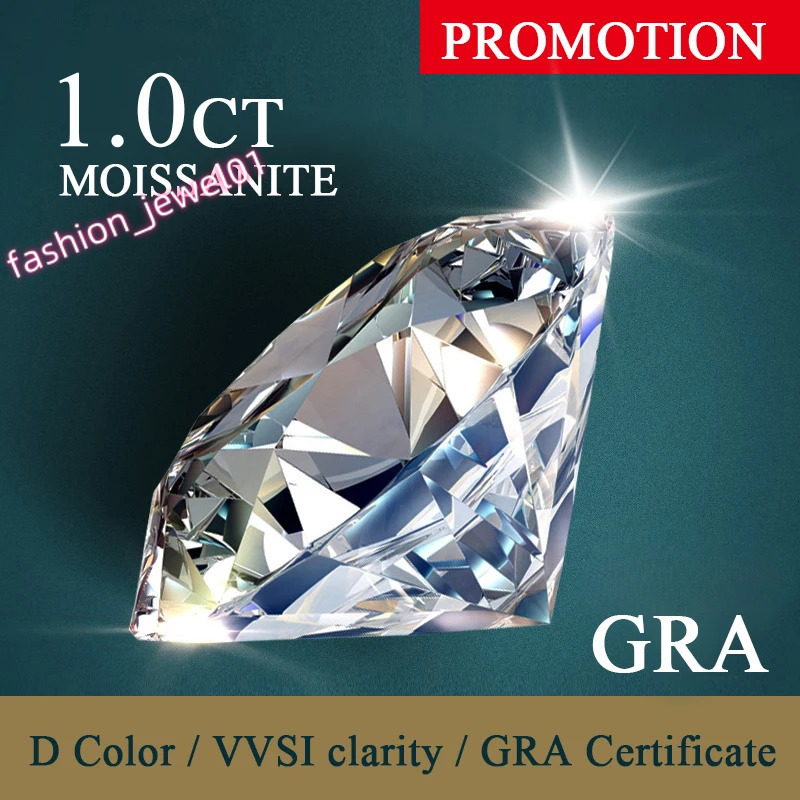 B 100% Real Moissanite Certified Lab Grown Pass Diamond tester pen Loose Gemstones Moissanita Stones For Jewelry With GRA