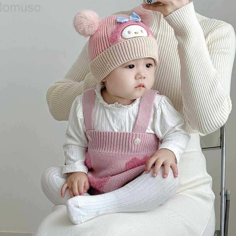 Sanrio Baby Hat Infant Autumn Winter Plush Hat Boys and Girls Warm Thickened Cute Adorable Pullover Ear Protection Hat H251110