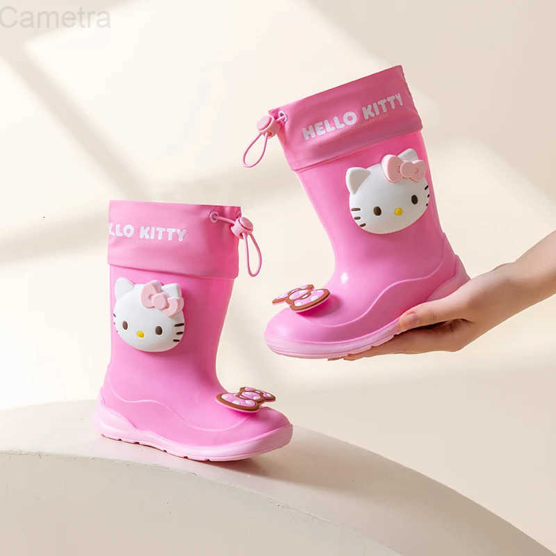 Sanrio Sanrios Cartoon child Rain boots Boy Anti-slip Girl student Water shoes water proof rain boots kids HelloKitty Anime figure H251110
