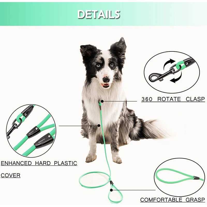 Dog Leash Waterproof Training Recall Long PVC Pet Leashes 5FT 10 FT 20FT 30FT Great for Training Beach Yard Play J251110