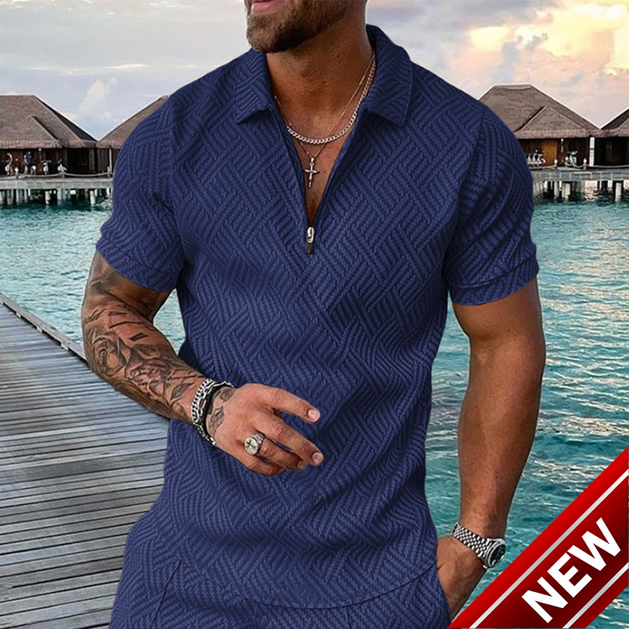 Polo new casual short sleeve 3D graphic summer everyday T-shirt