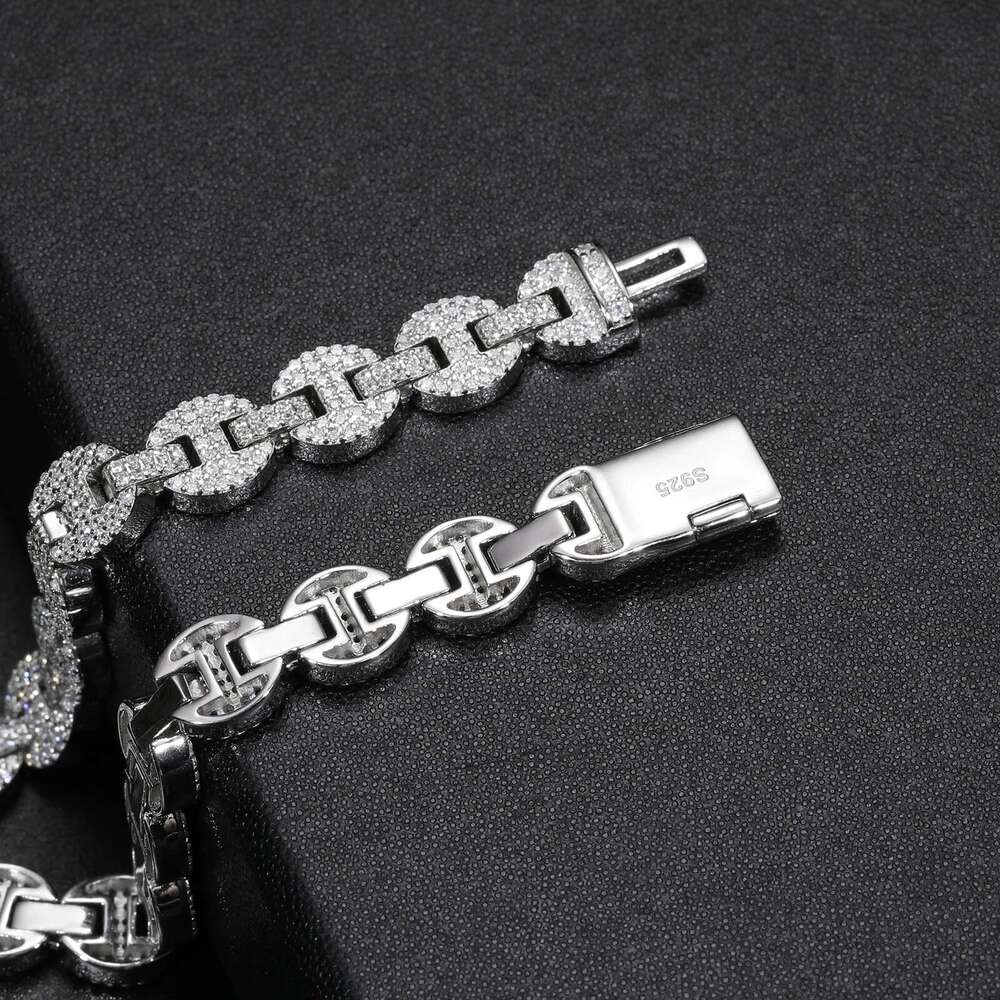 TUHE Unisex Chains Necklaces Moissanite Cuban Chain For Men Hip Hop Jewelry