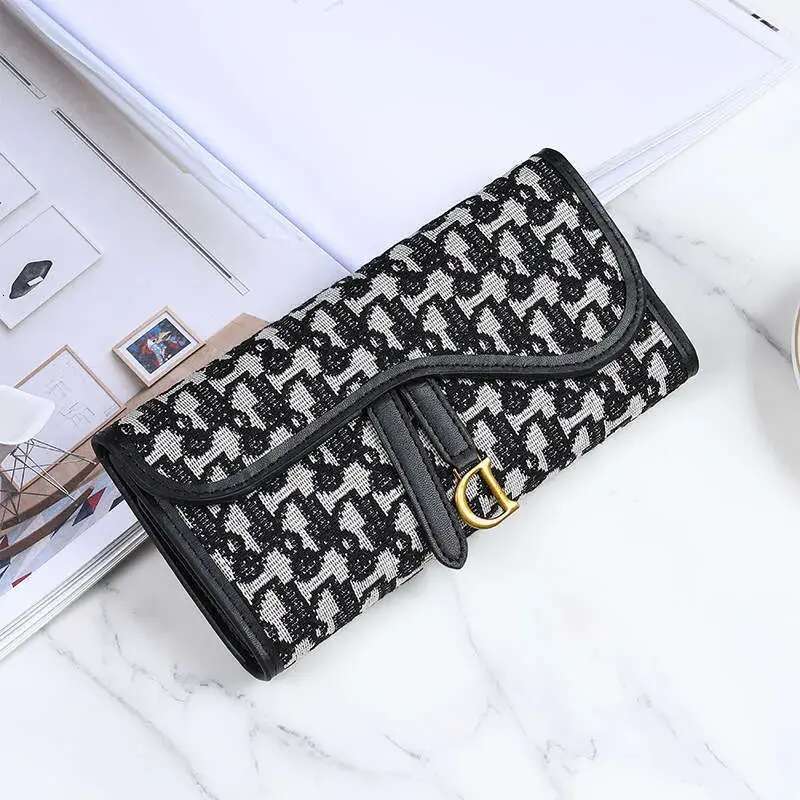 Wallet Women's Long, Large Capacity D Buckle, Card, Multi function, Three Fold Handbag dh5367226
