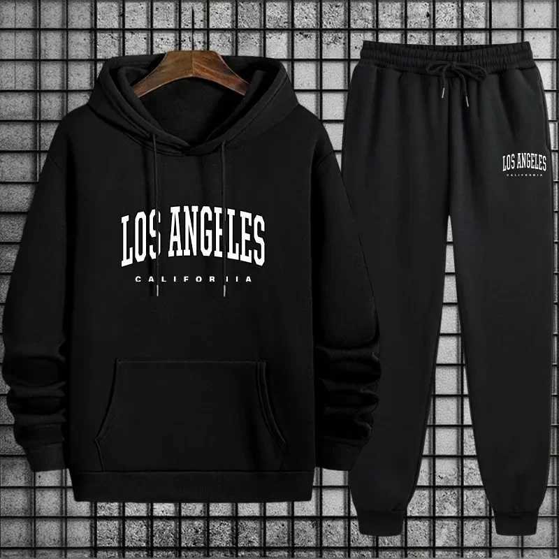 2025 Casual Tracksuit Hoodie Sweatpants Mens Sportswear Autumn Training Sports Set Male Urban Fashion Warm Sweatshirt Outfit W251110