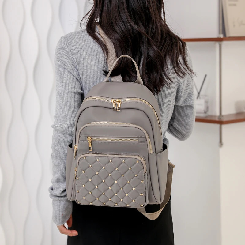 Fashion Bagpack Women High Quality Nylon Backpacks Female Big Travel Back Pack Large School Bags for Teenage Girls Shoulder Bag 250407