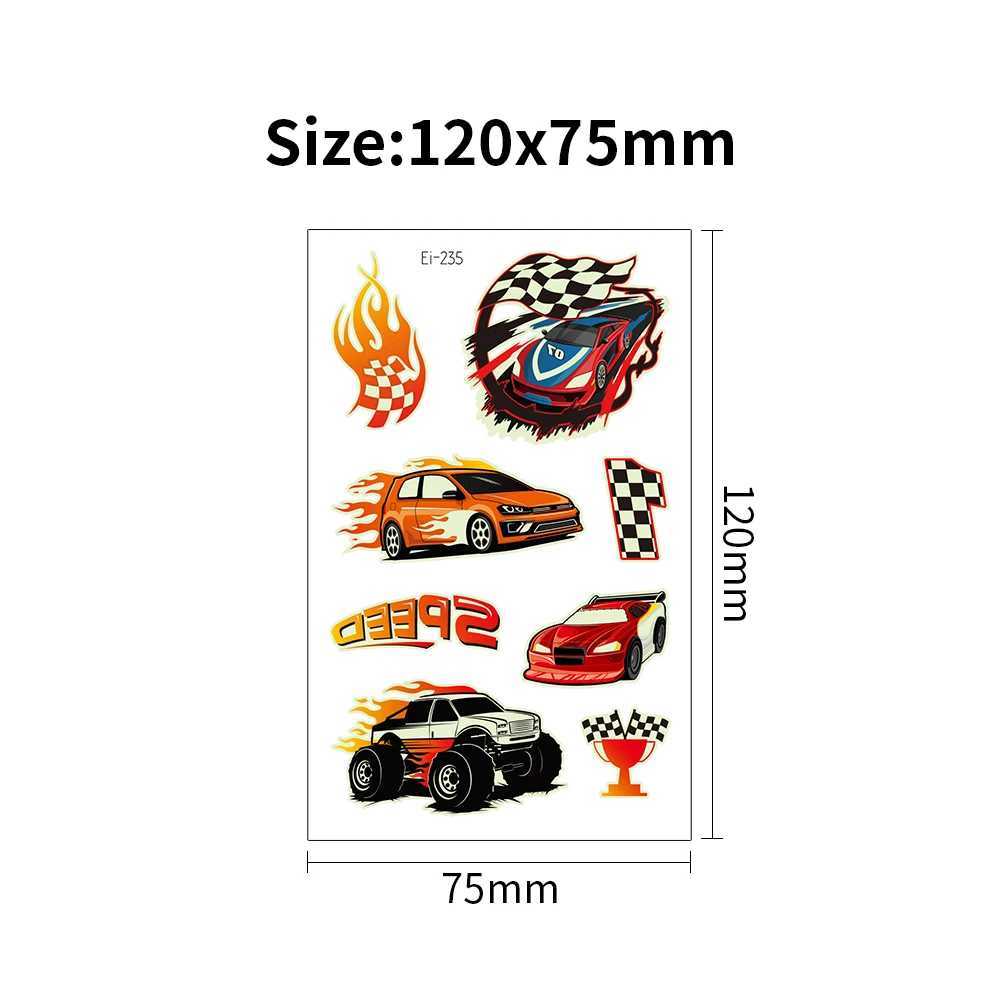 12 glowing tattoo stickers for sports motorcycles childrens arms face glowing tattoos cartoon body art stickers W250410