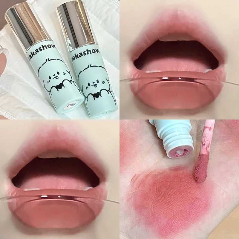 Sexy Red Brown Lip Mud Grey Pink Lipstick Moisturizing Velvet Matte Mousse Lip Gloss Waterproof Non-Stick Cup Makeup Lip TintT251110