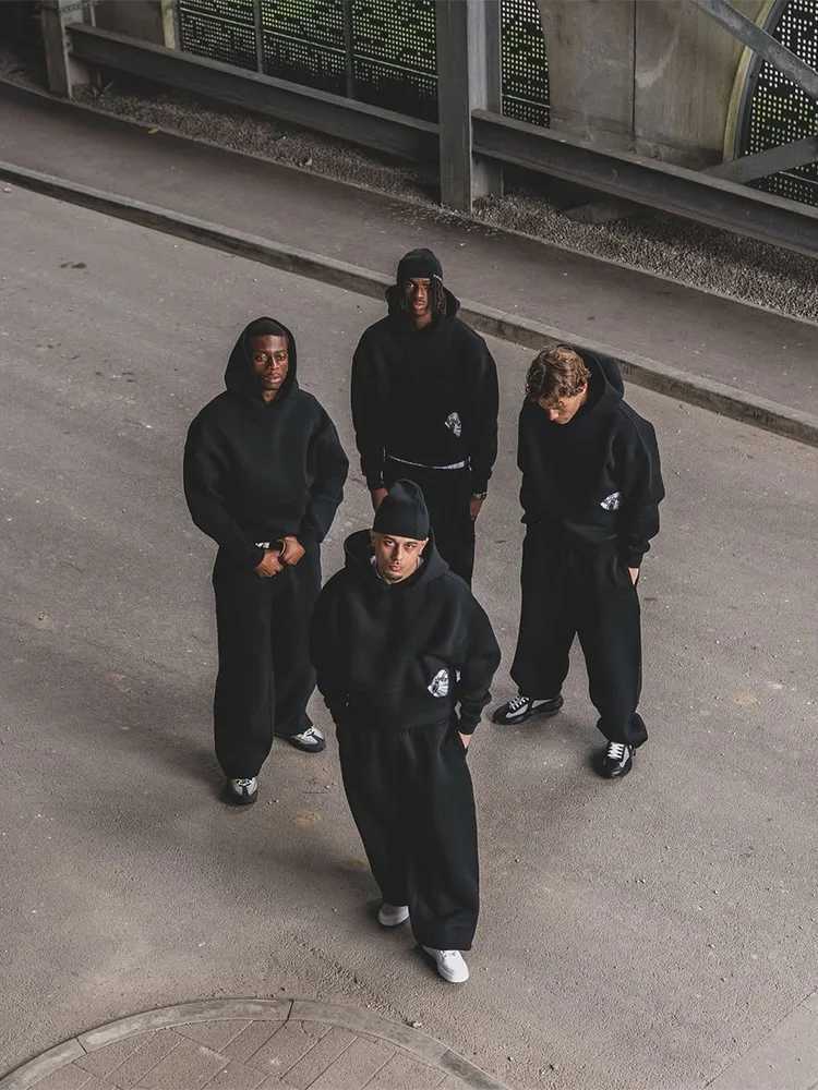 2025 Trendy High Street Retro Casual Streetwear Mens Sports Suit Y2K Harajuku Embroidered Hoodie men Hip-hop Loose Sweatpants W251110