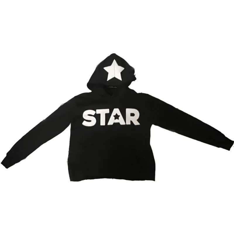 Gothic Men Star Letter Printed Hoodies Haruku High Street Hooded Sweatshirt Y2k Streetwear Hip Hop Pullover Loose Jacket Coats