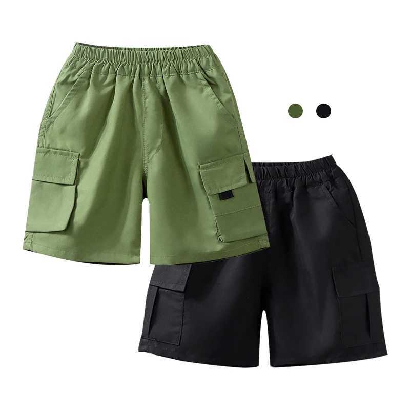 Boys summer casual and fashionable cargo shorts comfortable breathable loose sports shorts for teenagers spring and summer childrens casual shorts Z25